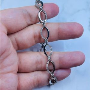 Oval 925 Sterling Silver bangle bracelet